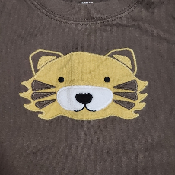 Gymboree Brown Tee with Tiger Face Size 6-12 Mo - Picture 2 of 13